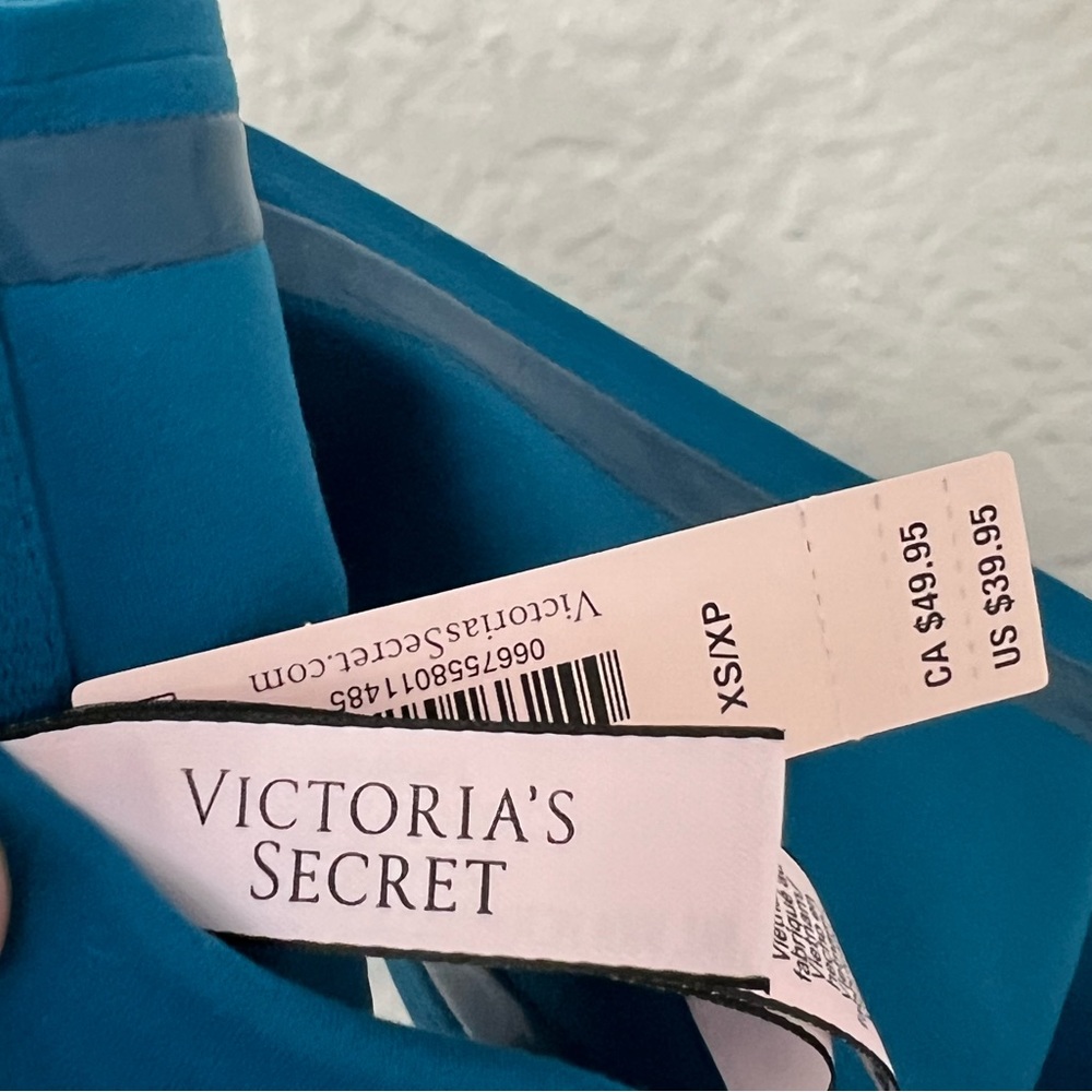 NWT Victoria Secret Bright Blue Bandeau Bikini Tube Top with Straps, Size XS - Picture 4 of 4